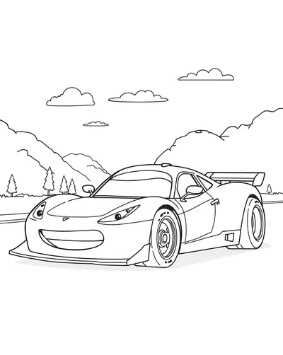 Animated Race Car