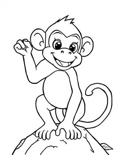 Cheerful Jungle Monkey