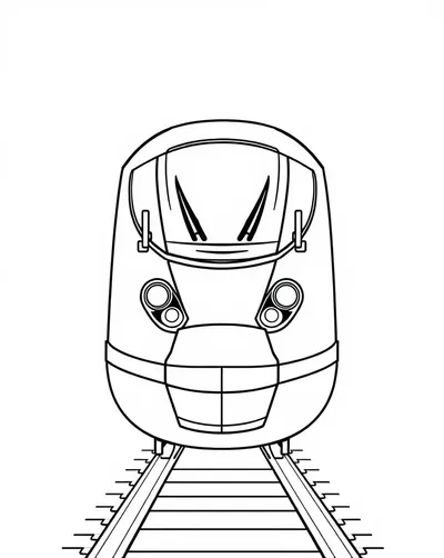 Front View Bullet Train