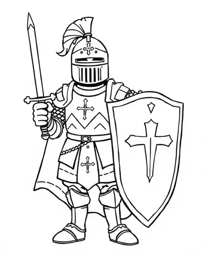 Knight with Sword and Shield