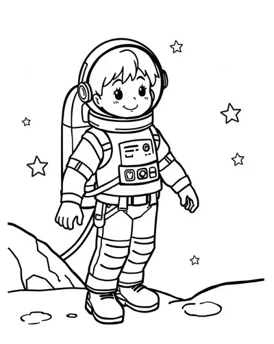 Little Astronaut in Space