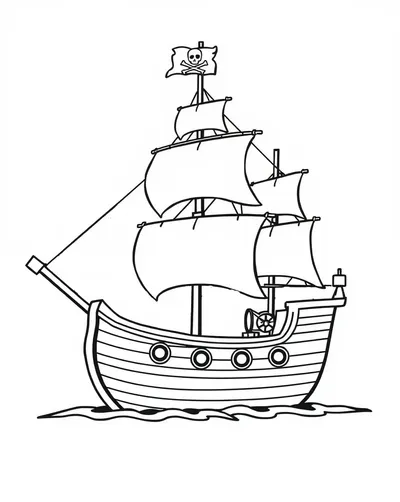 Sailing Pirate Ship