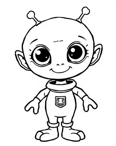 Smiling Space Alien