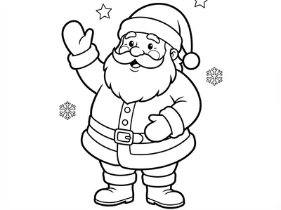 Waving Santa Claus