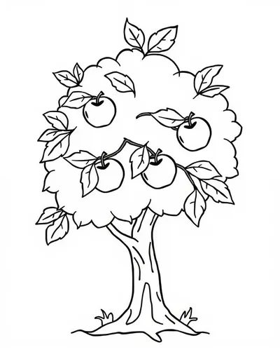 Whimsical Apple Tree