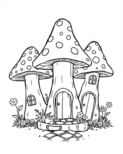 Whimsical Mushroom House